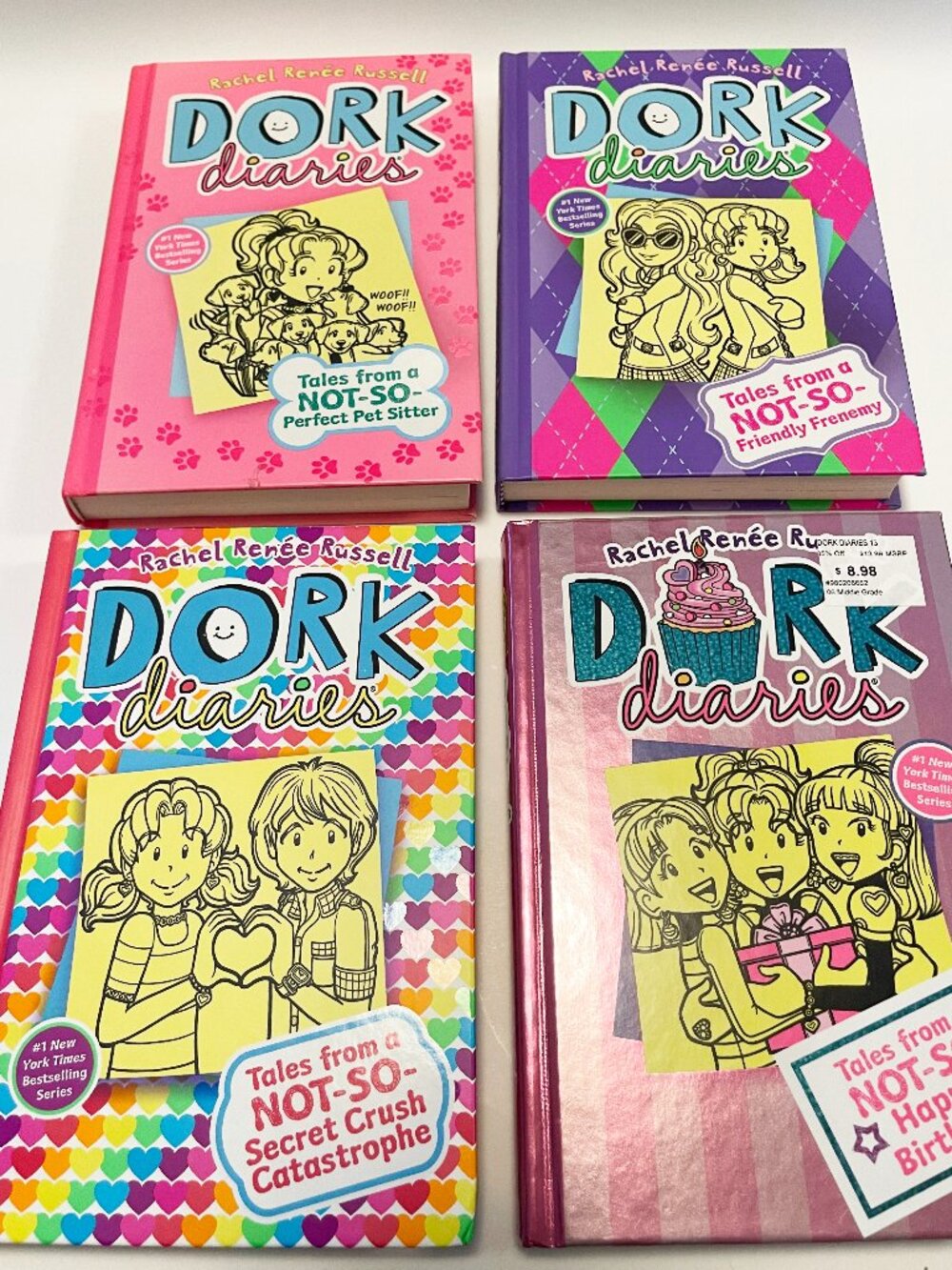 Dork Diaries Books 10 11 12 13 Hardcover Set Rachel Renée Russell Lot of 4